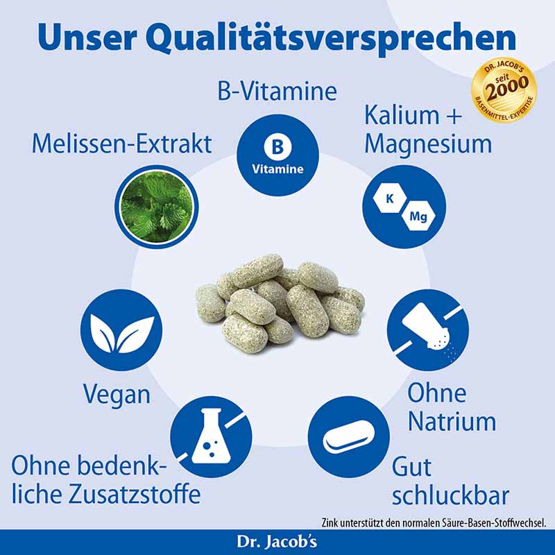 Dr. Jacob's Melissen-Basentabletten B-Vitamine Mineralstoffe