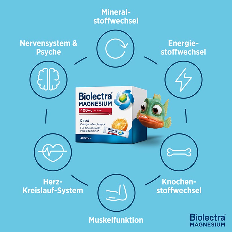 Biolectra MAGNESIUM 400 mg ULTRA Direct Orange  100 St Pellets