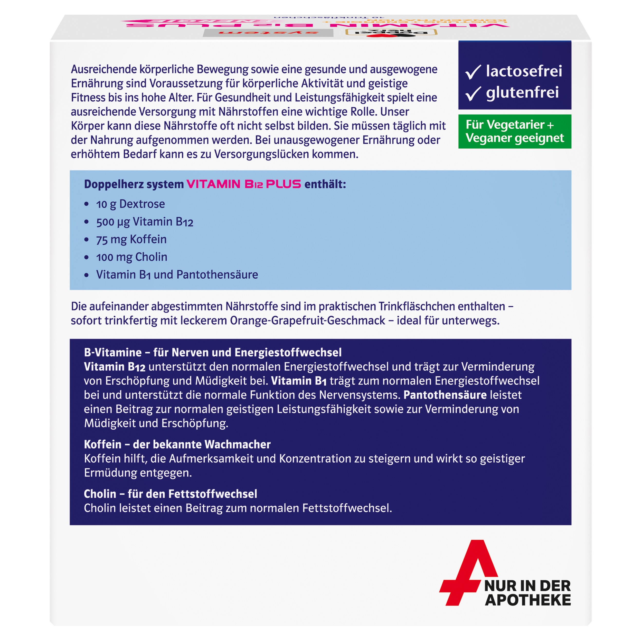 Doppelherz system VITAMIN B12 PLUS ENERGIE 10X25 ml Trinkampullen