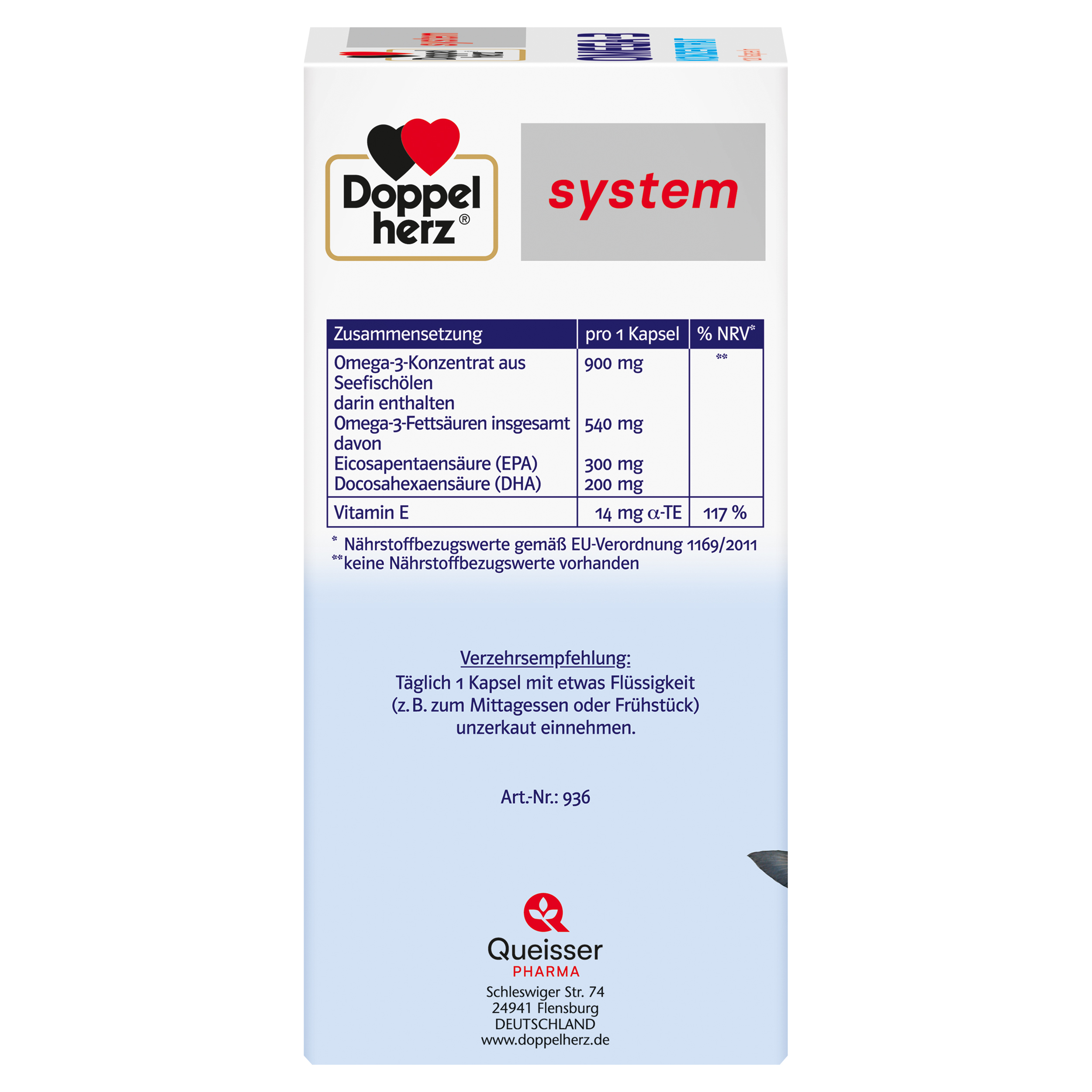 Doppelherz system OMEGA-3 KONZENTRAT 120 St Kapseln