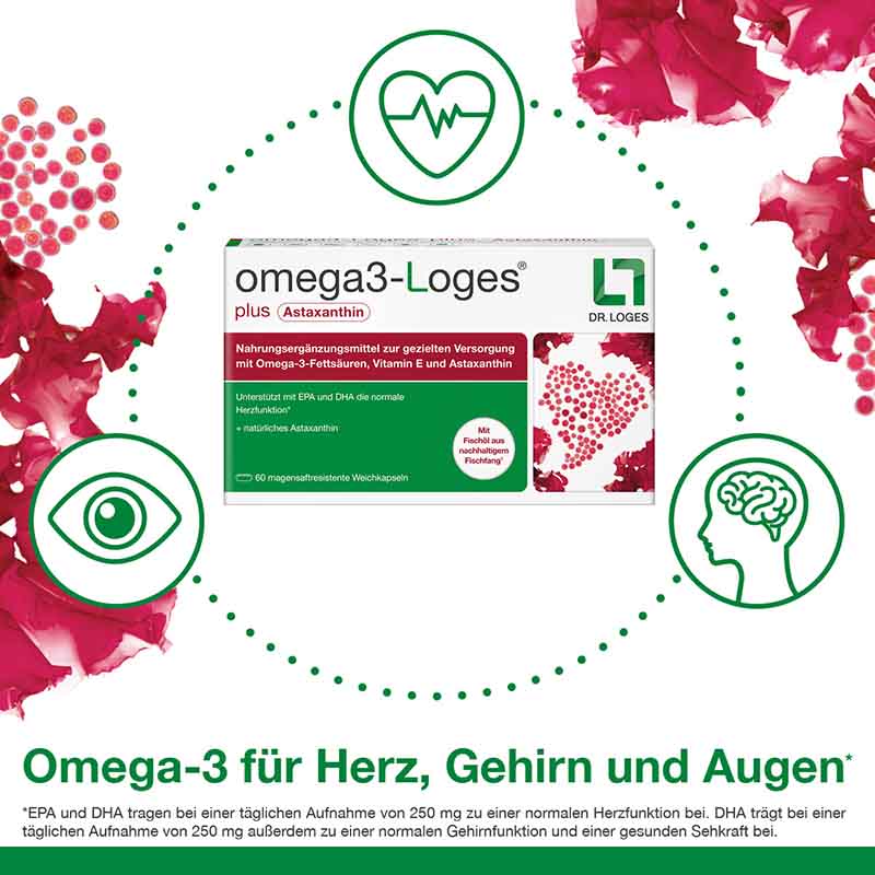 omega 3-Loges plus Astaxanthin 60 St Kapseln