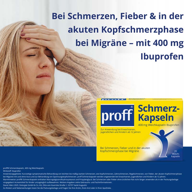 Proff Schmerzkapseln 400mg 20 St Weichkapseln