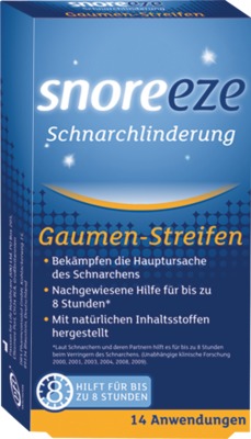 SNOREEZE Schnarchlinderung Gaumenstreifen 14 St Streifen