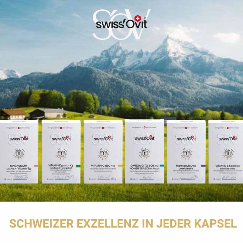 SwissOvit Magnesium Malat + Vitamin B6 30 St Kapseln