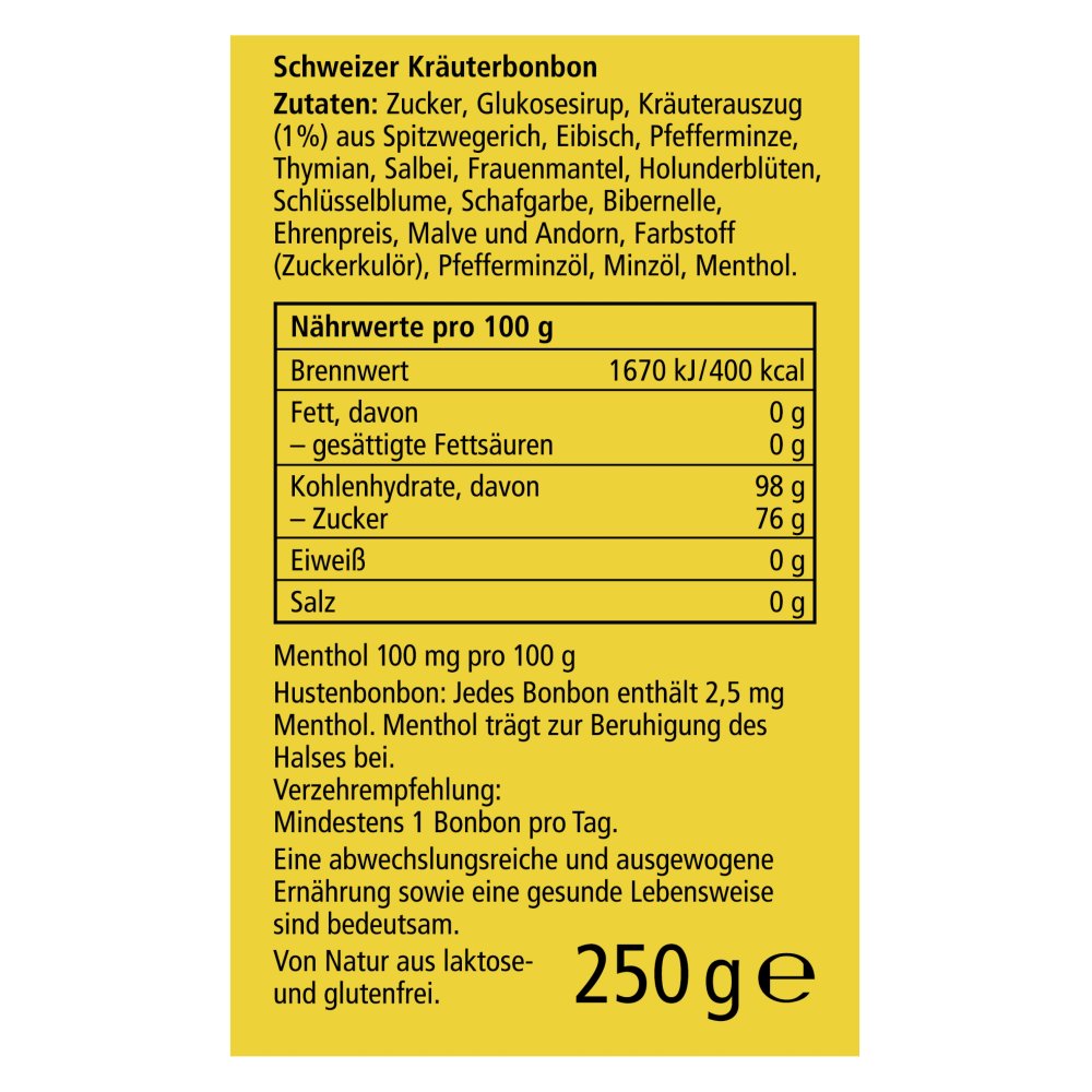Ricola ORIGINAL KRÄUTERZUCKER 250 g Bonbons