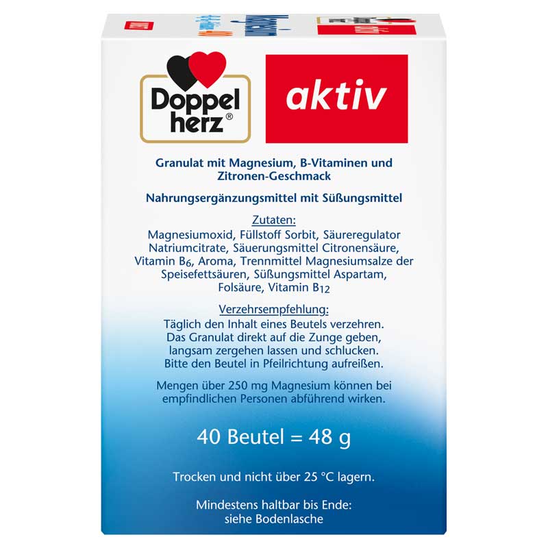 Doppelherz aktiv Magnesium 400 + B-Vitamine DIRECT  40 St Pellets