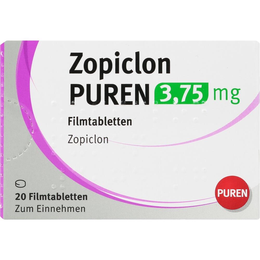 Zopiclon PUREN 3,75 mg 20 St Filmtabletten