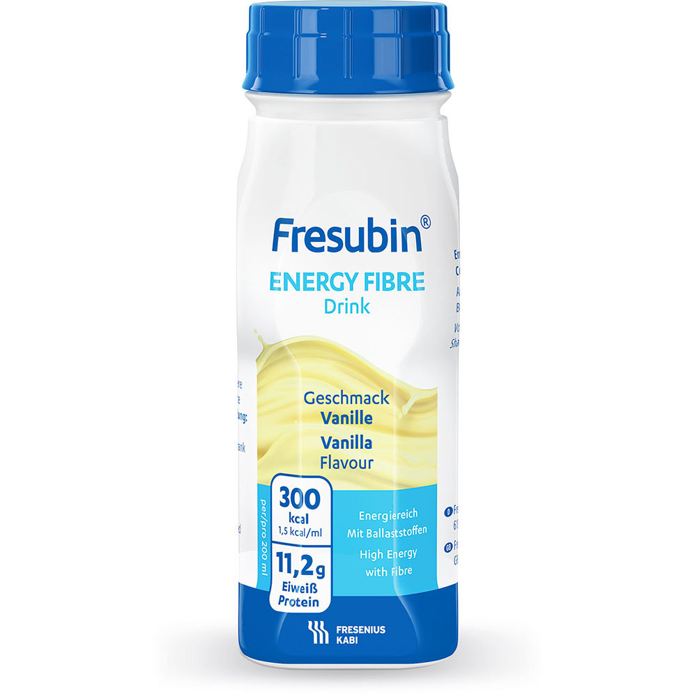 Fresubin Energy Fibre Trinknahrung Vanille 4X200 ml Lösung