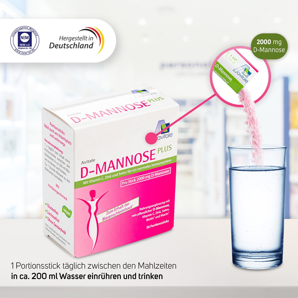 Avitale D-Mannose Plus 2000mg Sticks 15X2.47 g Pulver