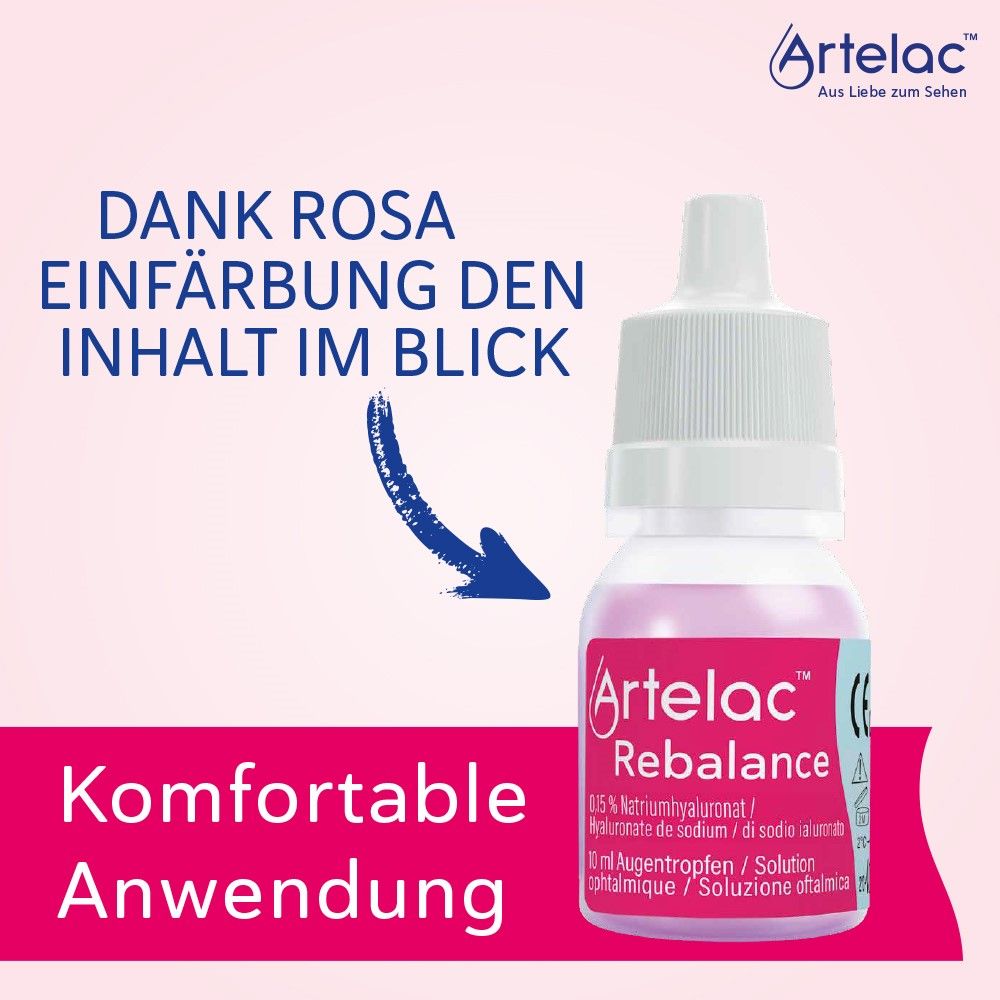 Artelac Rebalance Augentropfen für gereizte trockene Augen 10 ml Augentropfen