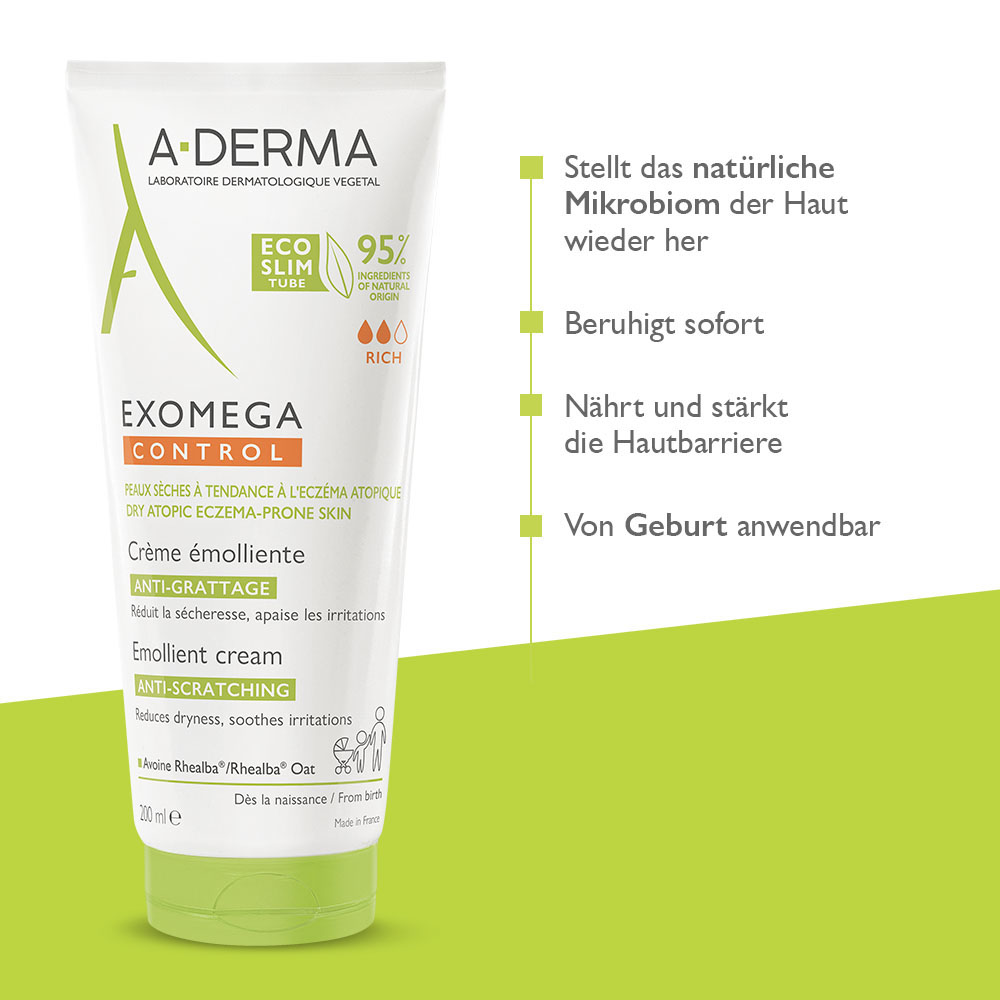 A-DERMA EXOMEGA CONTROL Rückfettende Creme  200 ml Creme