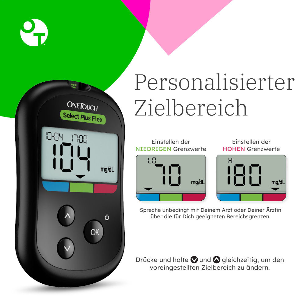 OneTouch Select Plus Flex Blutzuckermessgerät mg/dL 1 St