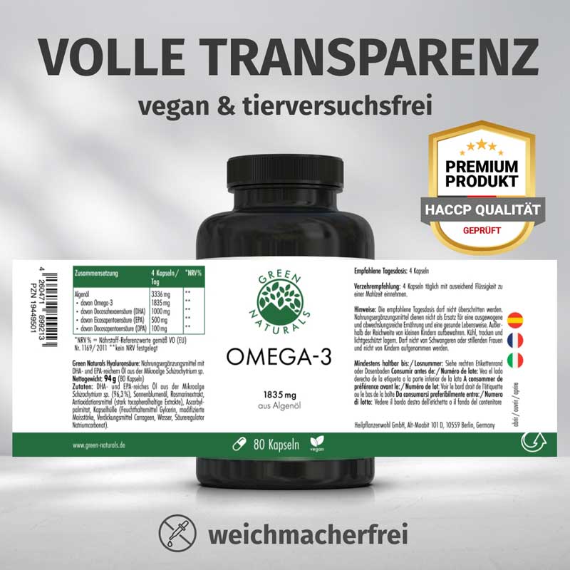 GREEN NATURALS OMEGA-3 80 St Kapseln