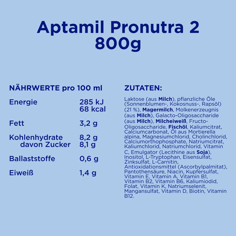 Aptamil PRONUTRA 2 FOLGEMILCH 800 g Pulver