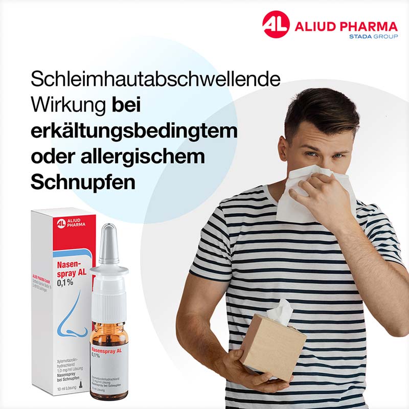 Nasenspray AL 0,1 % bei Schnupfen