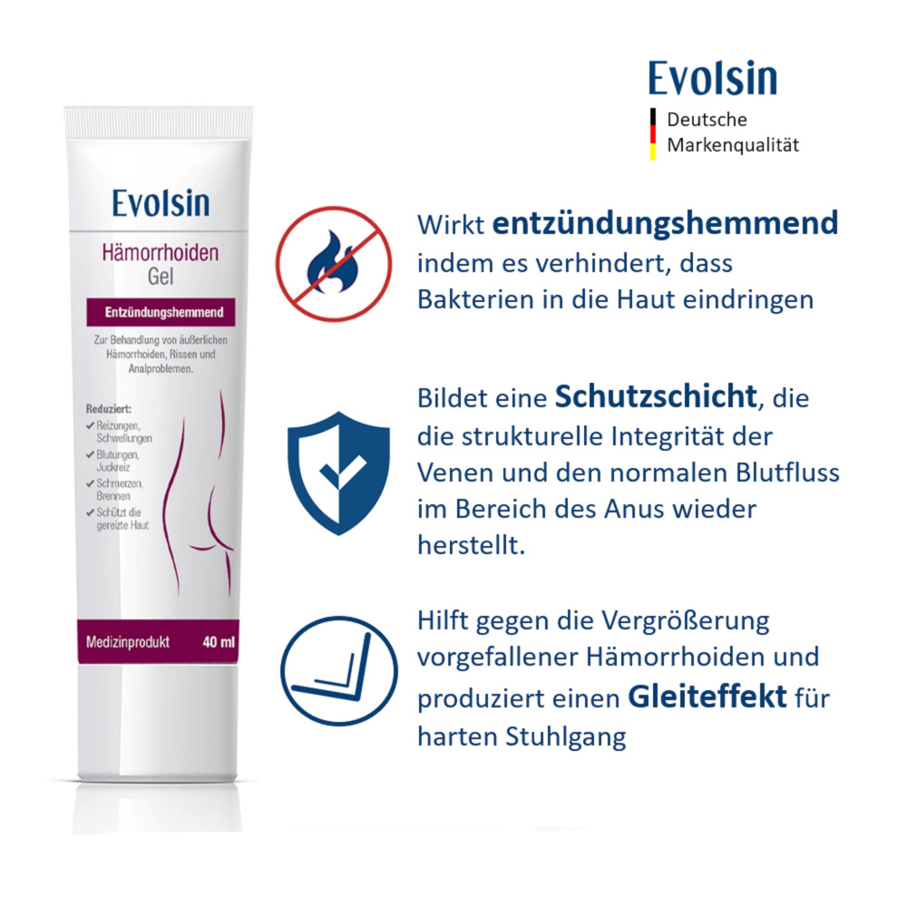 Evolsin Hämorrhoiden Gel 40 ml Gel