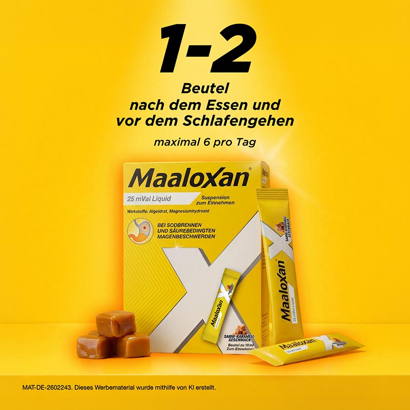MAALOXAN Liquid bei Sodbrennen & Magenschmerzen 20X10 ml Suspension