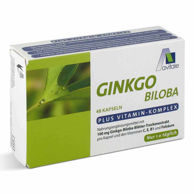 Avitale GINKGO 100 mg Kapseln+B1+C+E 48 St Kapseln