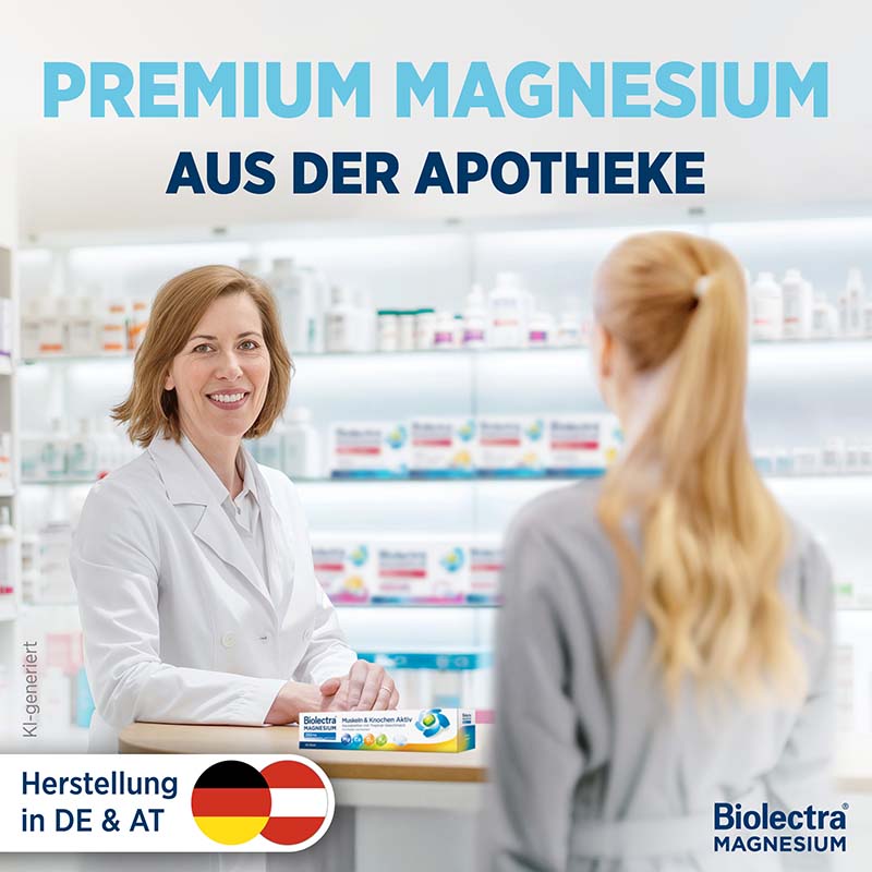 Biolectra MAGNESIUM Muskeln & Knochen Aktiv  30 St Kautabletten