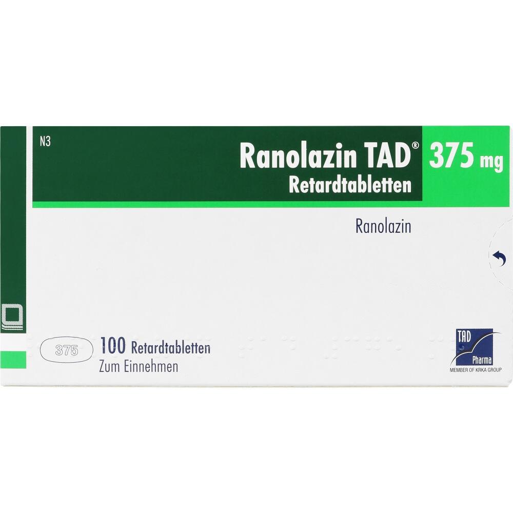 Ranolazin TAD 375 mg 100 St Retard-Tabletten