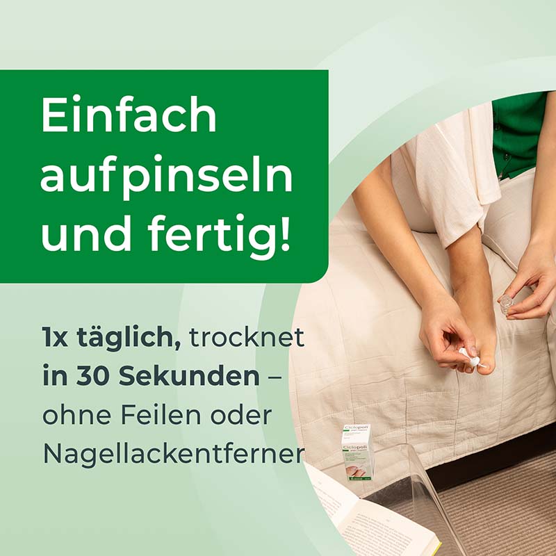 Ciclopoli gegen Nagelpilz Nagellack mit Applikationshilfe 6.6 ml Wirkstoffhaltiger Nagellack