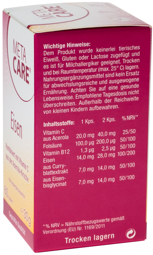 META CARE Eisen 60 St Kapseln