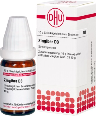 ZINGIBER D 3 Globuli 10 g Globuli