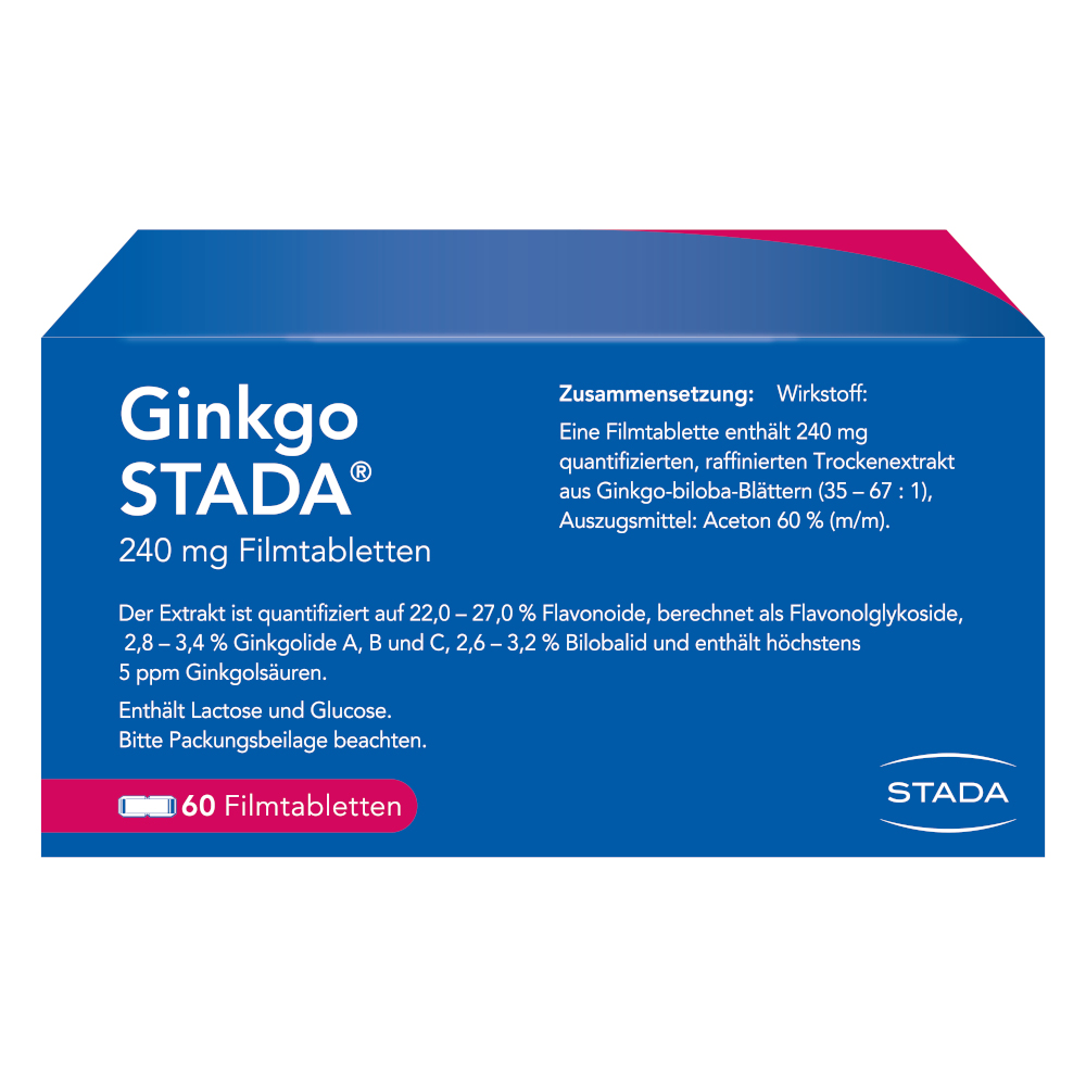 Ginkgo STADA 240mg 60 St Filmtabletten