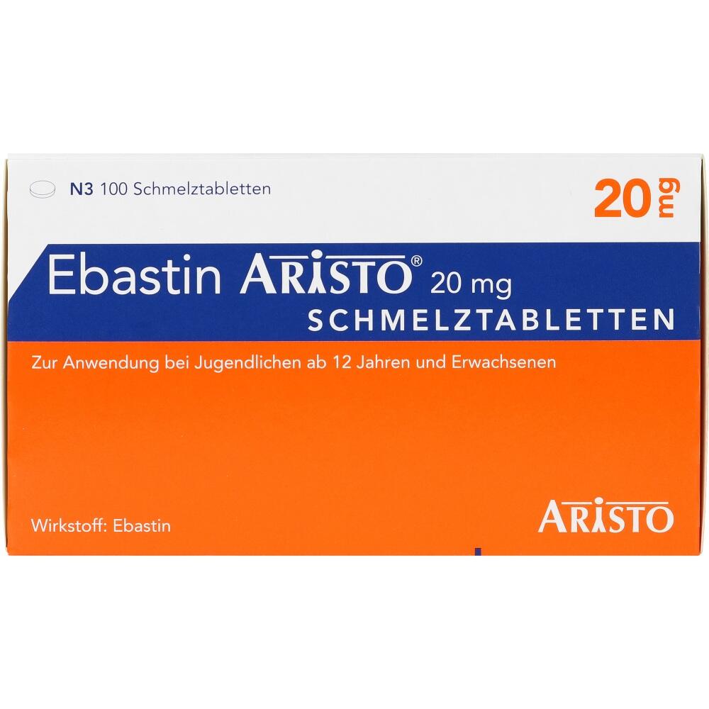 EBASTIN Aristo 20 mg Schmelztabletten 100 St Schmelztabletten