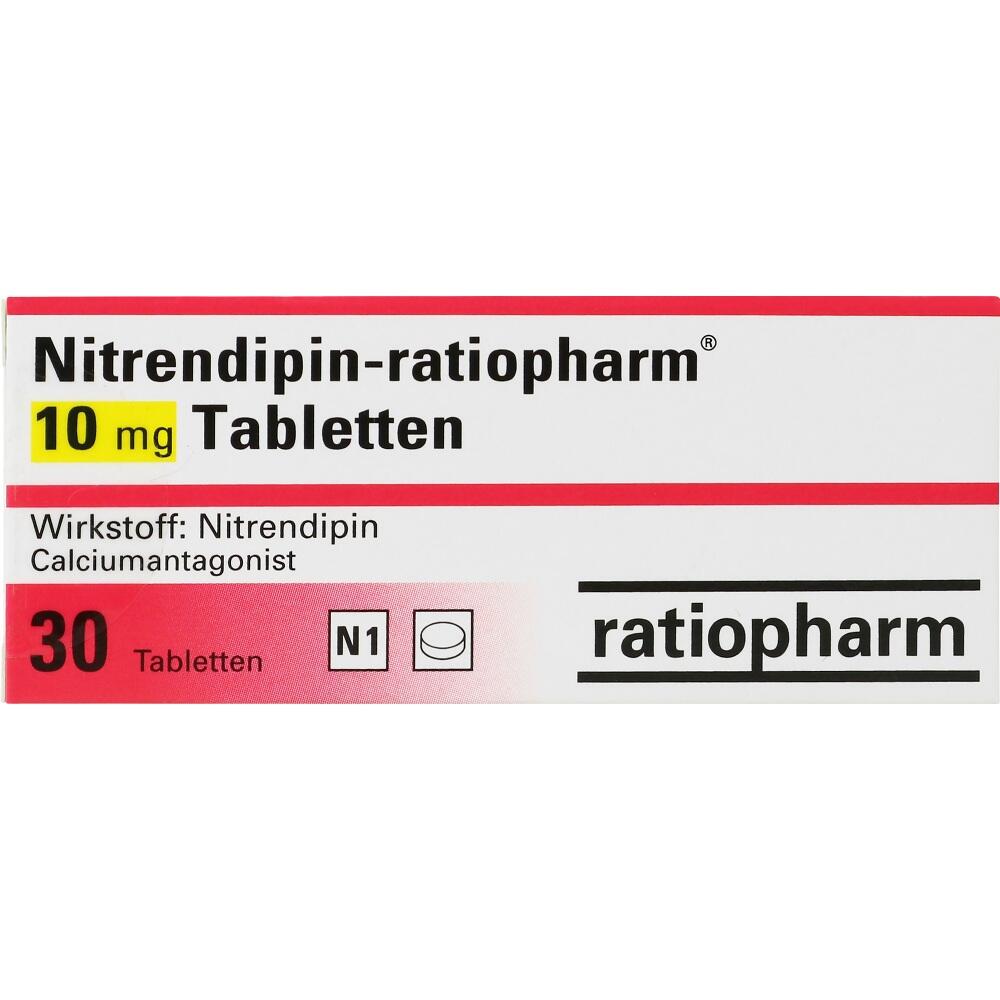Nitrendipin-ratiopharm 10mg 30 St Tabletten