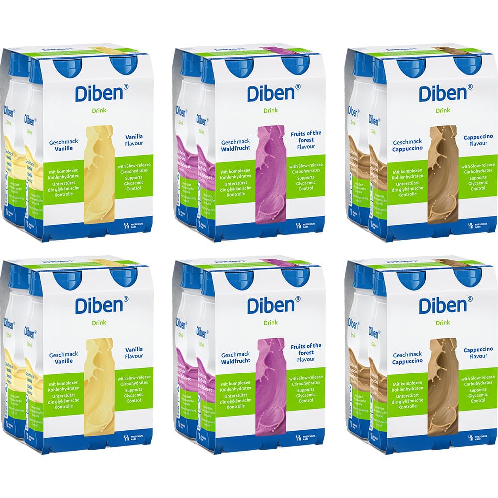 Diben DRINK Trinknahrung Mischkarton 24X200 ml Flüssigkeit