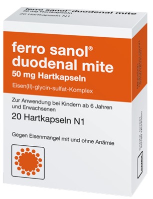 Ferro sanol duodenal mite 50mg 20 St Magensaftresistente Hartkapseln