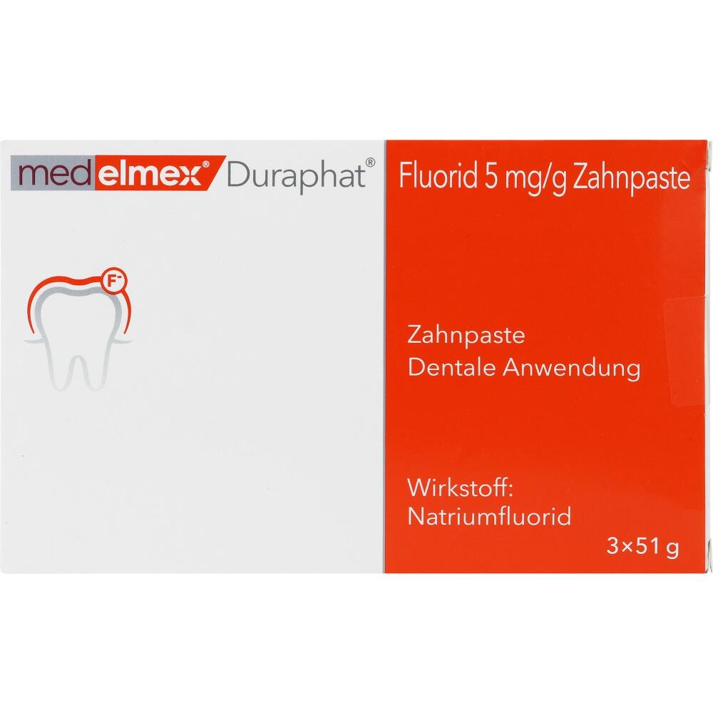 medalmex Duraphat Fluorid 5mg/g Zahnpaste 3X51 g Zahnpasta