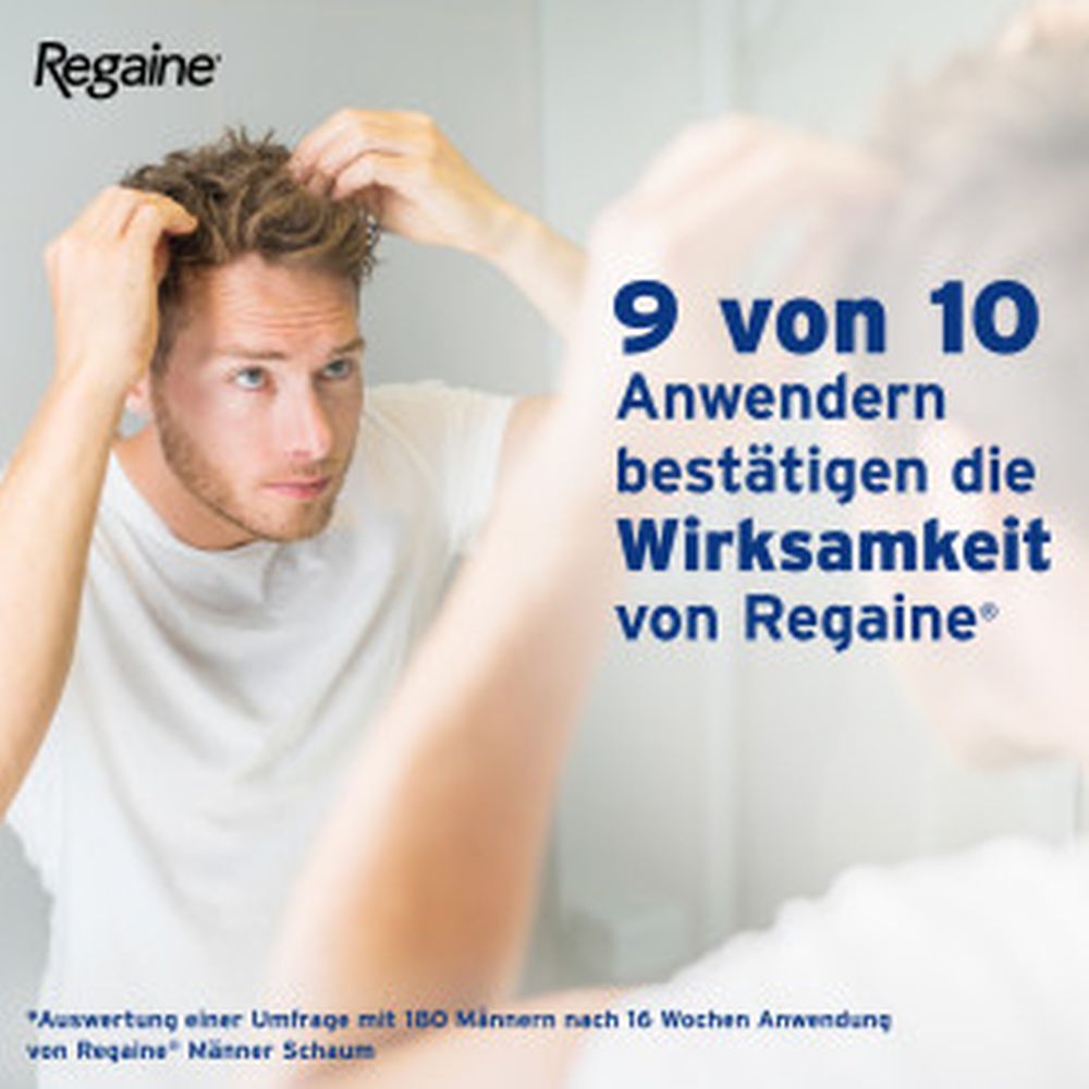 Regaine MÄNNER Schaum (3 Monats Packung) bei erblich bedingtem Haarausfall
