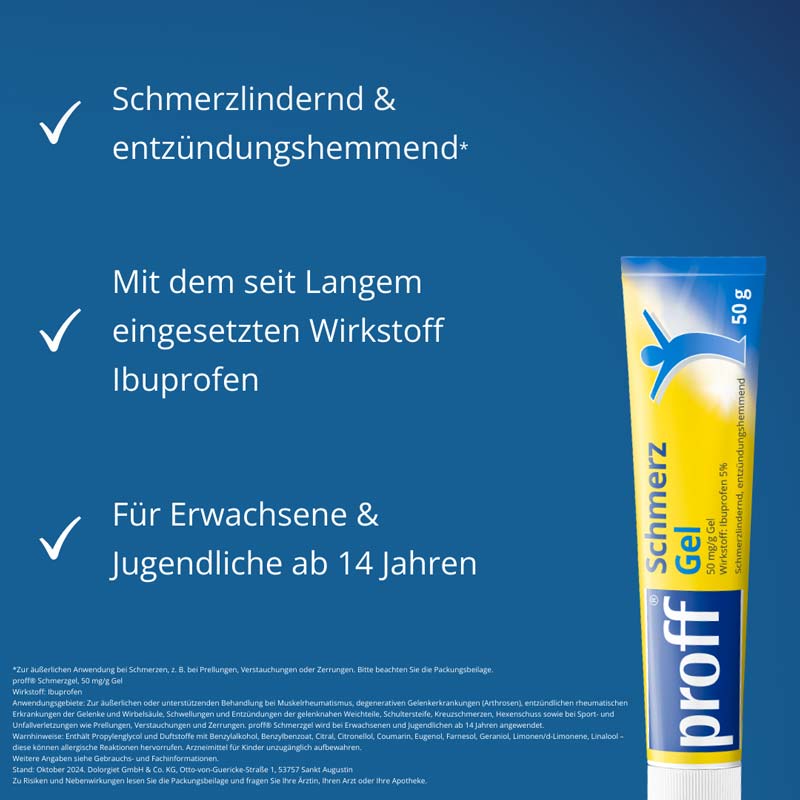 Proff Schmerzgel 50mg/g 50 g Gel