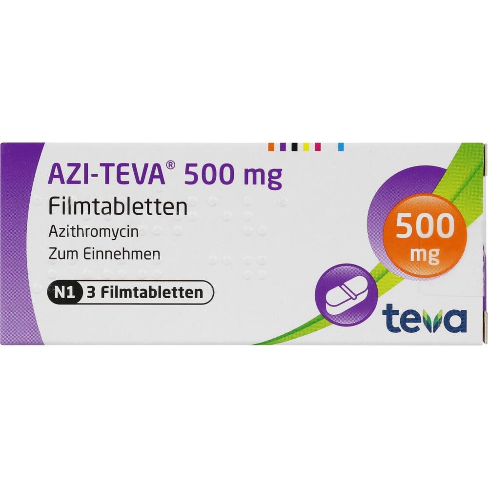 Azi-Teva 500mg 3 St Filmtabletten