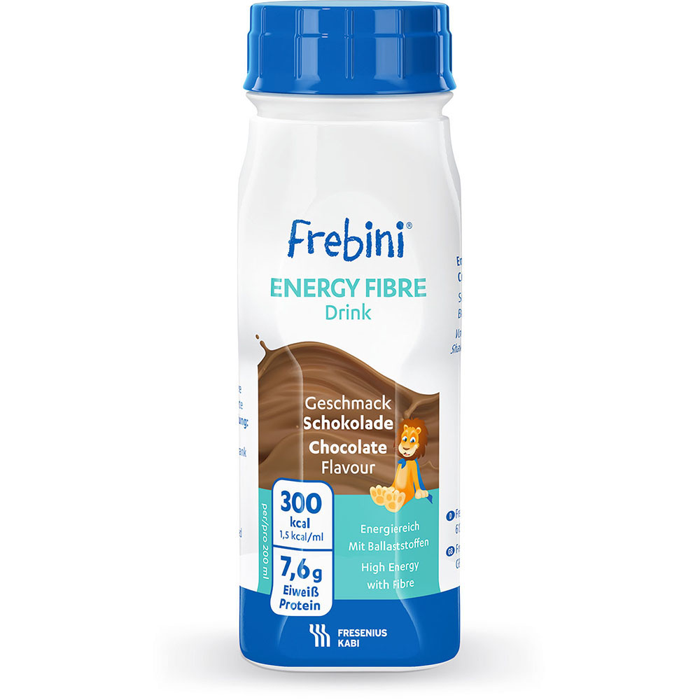 Frebini Energy Fibre Trinknahrung Schokolade 4X200 ml Fl&uuml;ssigkeit
