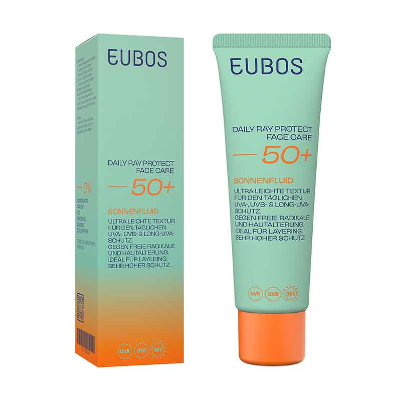 EUBOS DAILY RAY PROTECT FACE CARE 50+ SONNENFLUID 50 ml Tagescreme