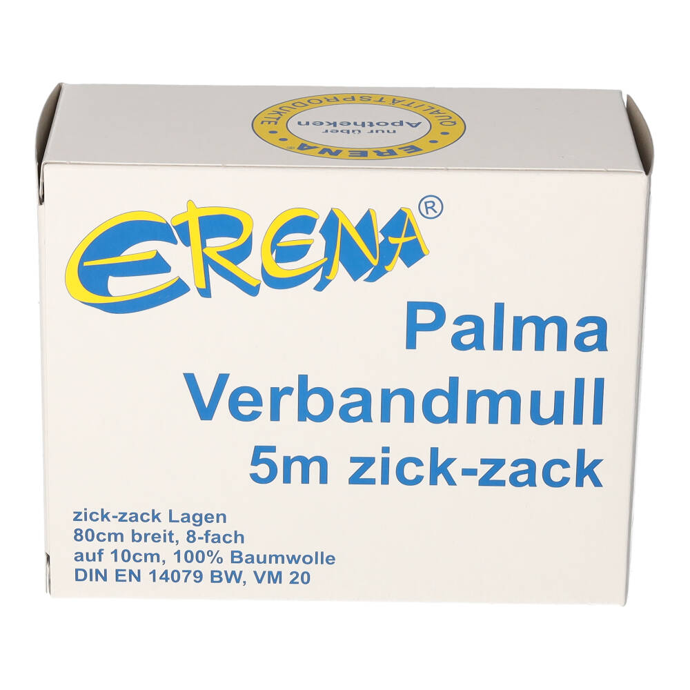PALMA Verbandmull 80 cm 5 m zickzack Lagen 1 St