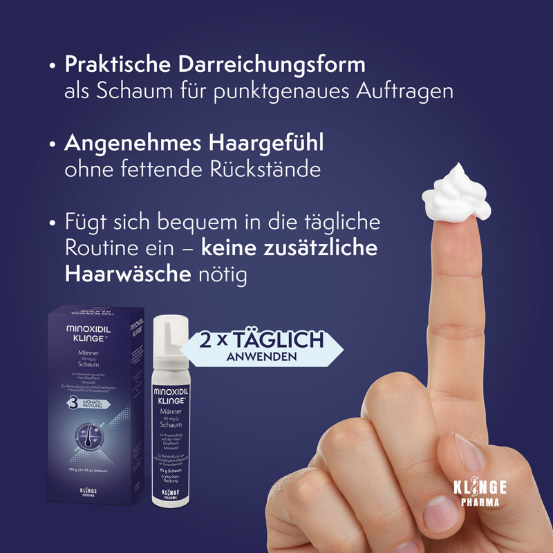 MINOXIDIL KLINGE Männer 50mg/g  190 g Schaum