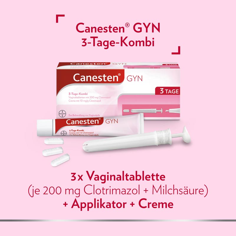 Canesten GYN 3-Tage Kombi zur effektiven Behandlung von Scheidenpilz 1 Packung Kombipackung
