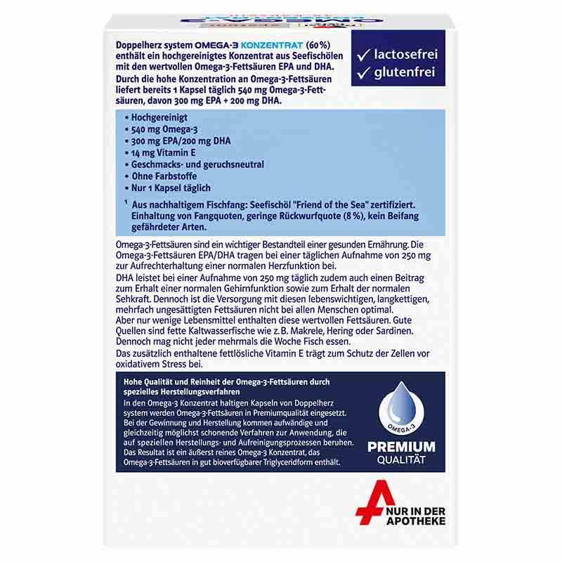 Doppelherz system OMEGA-3 KONZENTRAT 30 St Kapseln