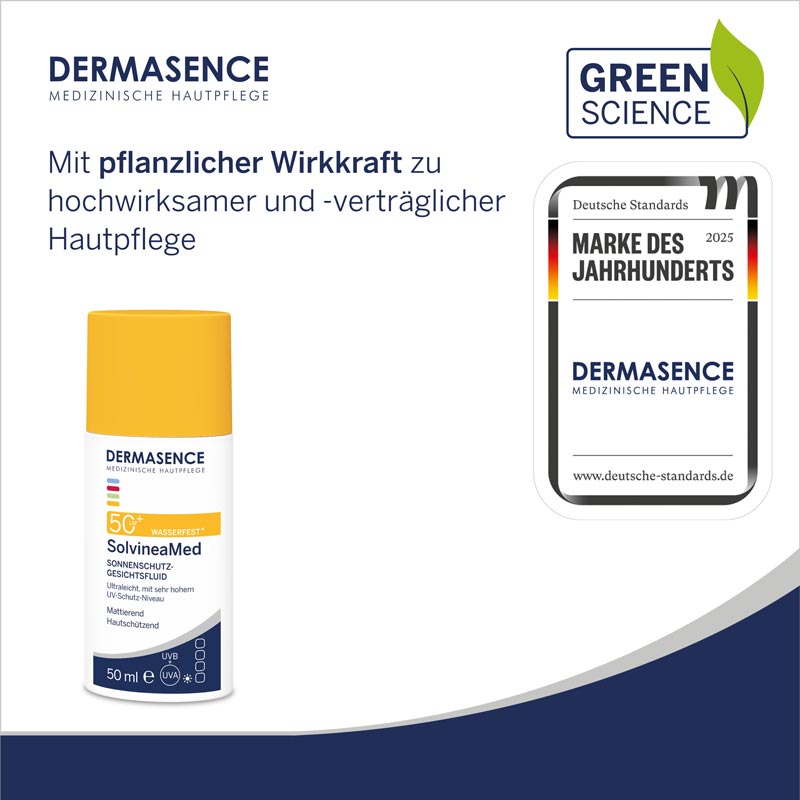 DERMASENCE SolvineaMed SONNENSCHUTZ-GESICHTSFLUID LSF 50+ 50 ml Lotion