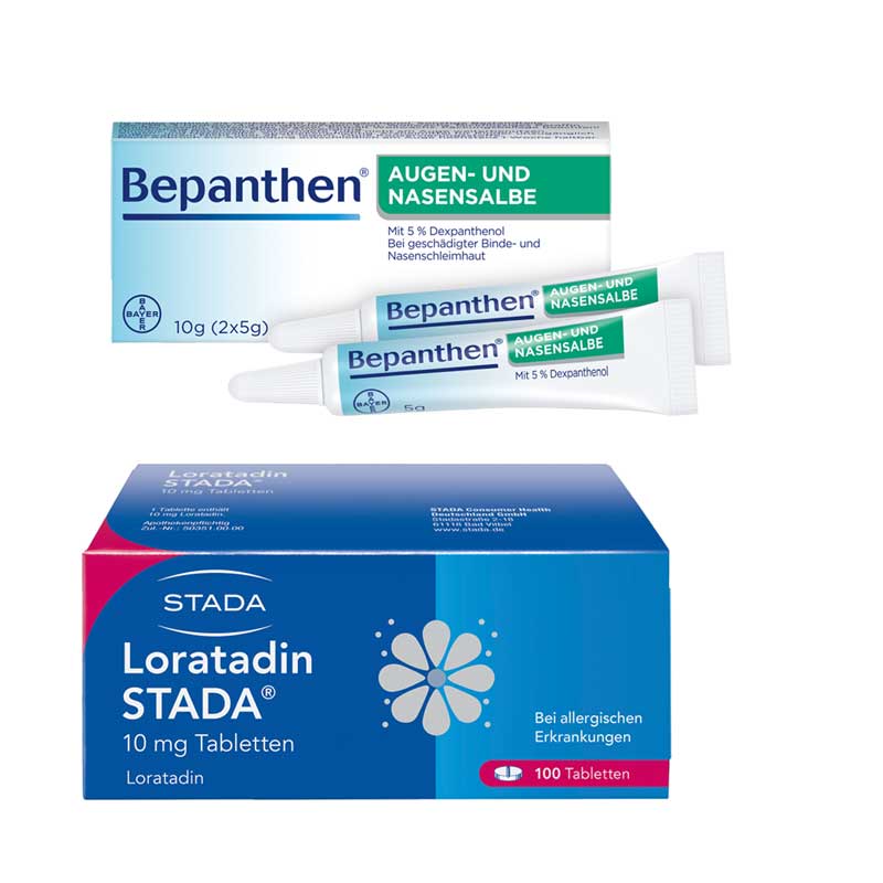 Bepanthen Augen- und Nasensalbe & Loratadin Stada Set 1 Sparset