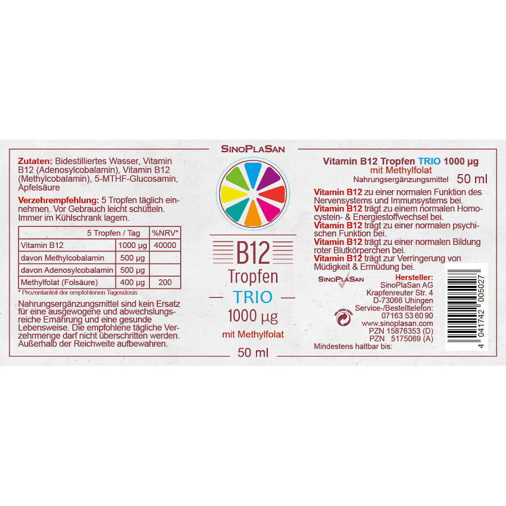 B12 Tropfen TRIO 50 ml Tropfen