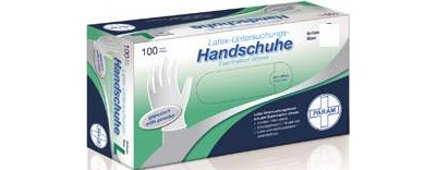 HANDSCHUHE Einmal Latex puderfrei S 100 St Handschuhe