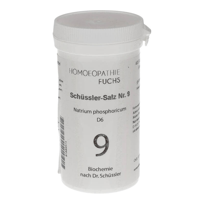HOMOEOPATHIEFUCHS Schüssler-Salz Nummer 9 Natrium phosphoricum D6 Biochemie 400 St Tabletten