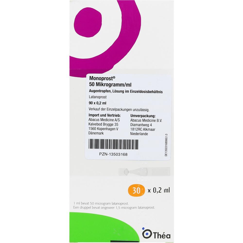 Monoprost 50 Mikrogramm/ml 90X0.2 ml Einzeldosispipetten