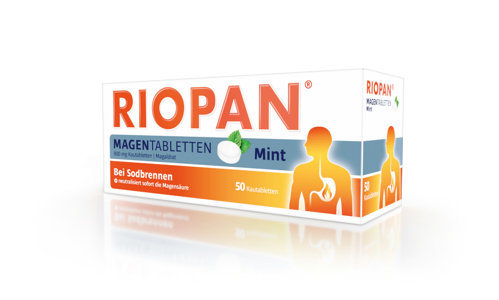 RIOPAN MAGENTABLETTEN Mint - Bei Sodbrennen 50 St Kautabletten