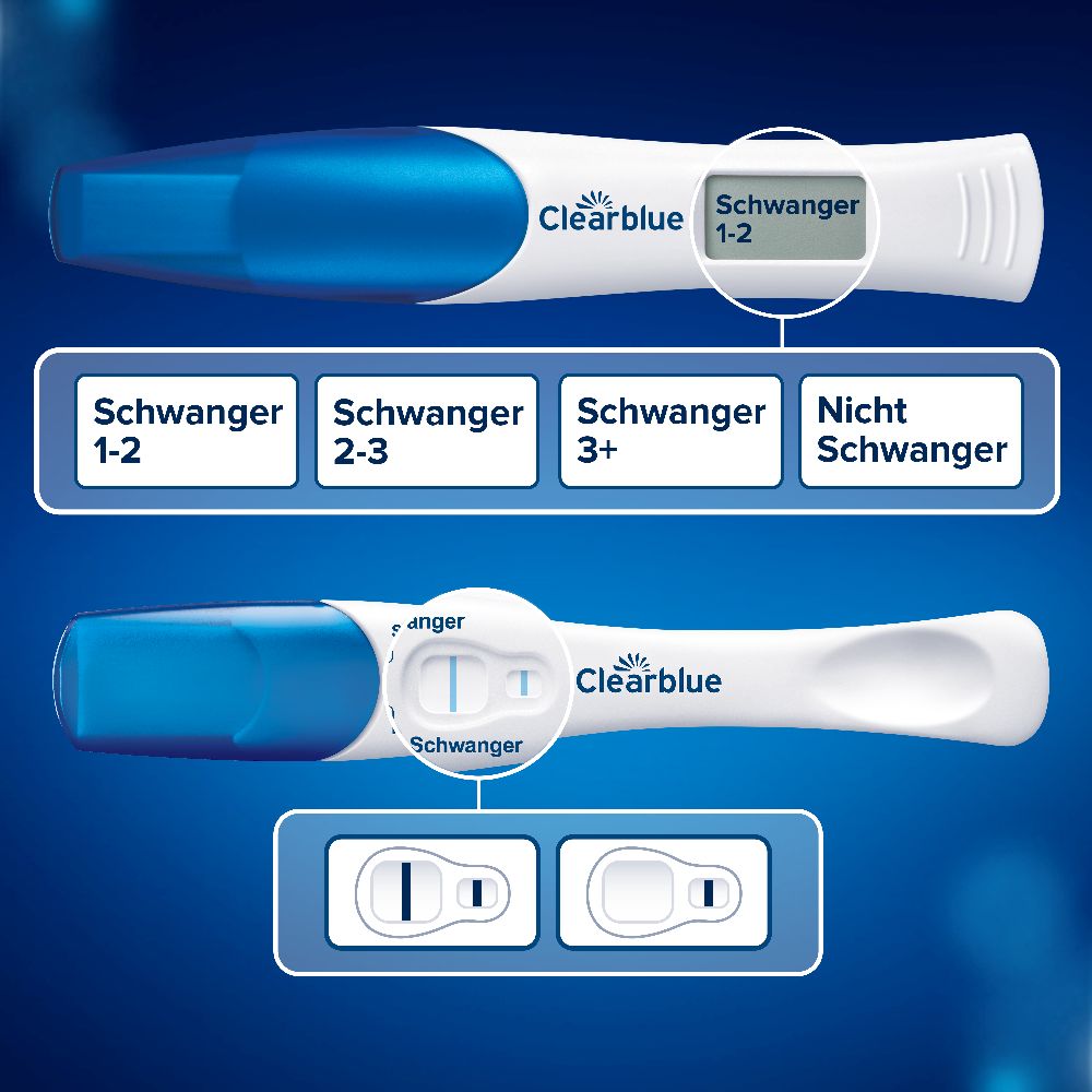 Clearblue Double-Check & Anzeige der Wochen 2 St Kombipackung